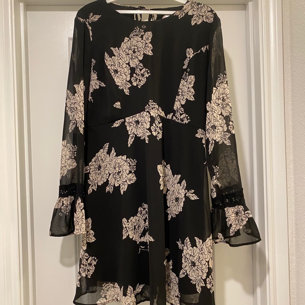 Black floral dress
